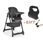Moni Seggiolone Pappa Lindo Nero + set pappa omaggio