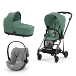 Cybex Platinum Trio Mios 3.0 Leaf Green Telaio Matt Black con Cloud G plus 