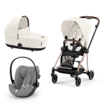 Cybex Platinum Trio Mios 3.0 Off White Telaio  RoseGold con Cloud G plus 
