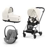 Cybex Platinum Trio Mios 3.0 Off White Telaio Chrome Black con Cloud G plus 