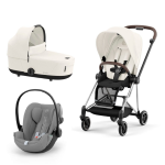 Cybex Platinum Trio Mios 3.0 Off White Telaio Chrome Brown con Cloud G plus 