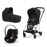 Cybex Platinum Trio Mios 3.0 Sepia Black Telaio Chrome Black con Cloud G plus 