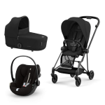 Cybex Platinum Trio Mios 3.0 Sepia Black Telaio Matt Black con Cloud G plus 